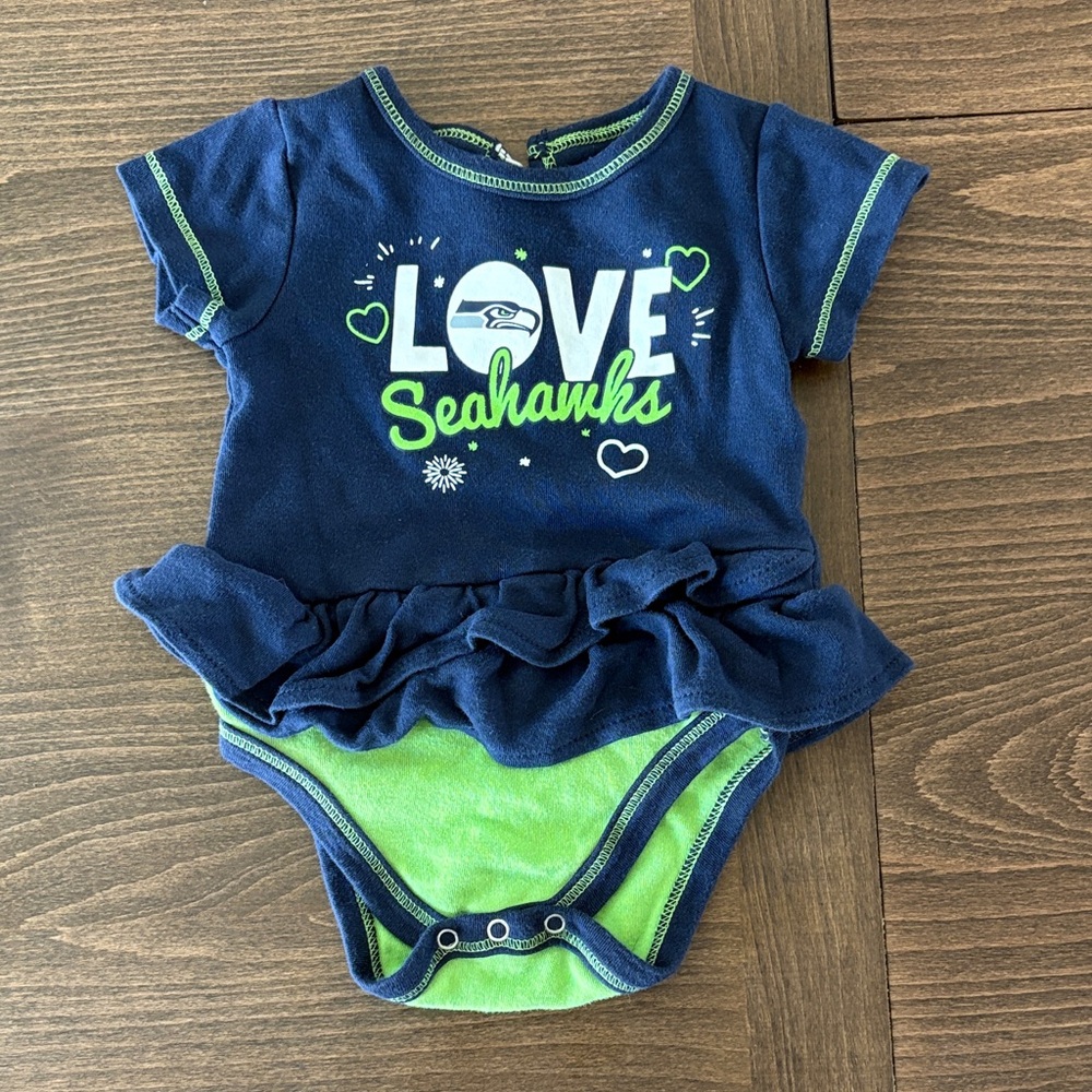 NFL Seahawks Navy and Green Kids One Piece